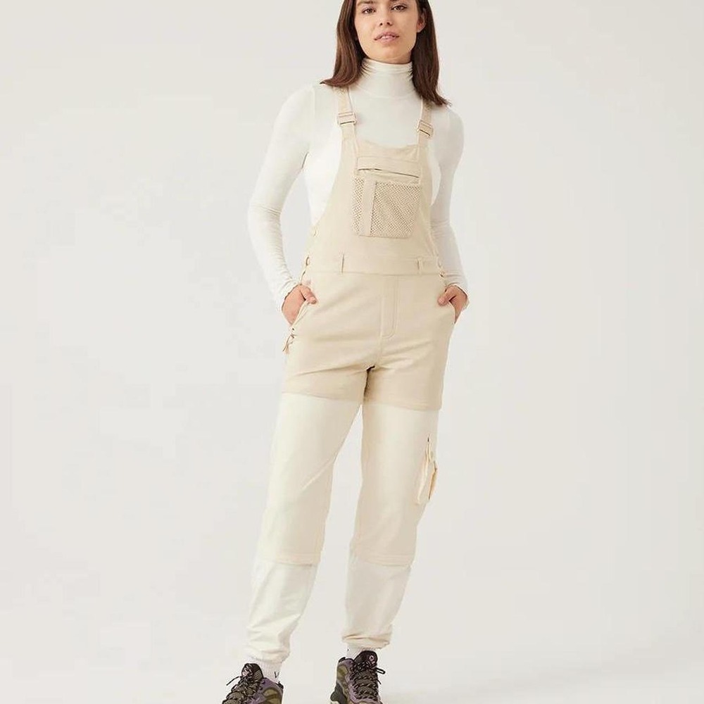 Outdoor Voices Rectrek Convertible Terrastretch Overall Linen VanillaSugar M NWT